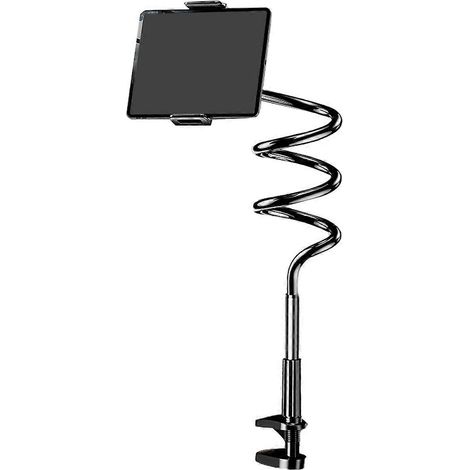 Support à bras articulé de téléphone/tablette pour bureau ou chevet, 10-12,9 pouces, noir (1/5)