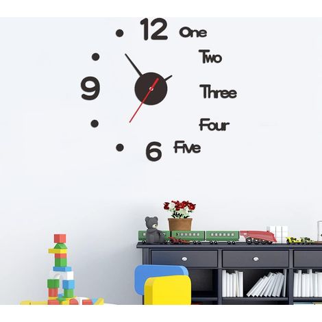 DIY Horloge Murale Moderne 3D Frameless Horloge De Salon Pendule Murale Ajustable Horloge Murale 3D en Acrylique Cadeaux DéCoratifs De Bricolage (1/5)
