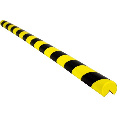 Amortisseur de chocs 1m - Rond pour angles droits - Jaune/Noir - 8002060