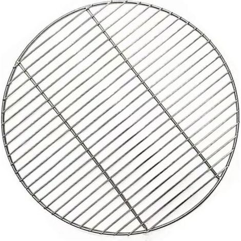 Grille ronde en acier inoxydable pour barbecue, camping, cuisson en maille, 38 cm de diamètre, construction soudée durable, (1/3)