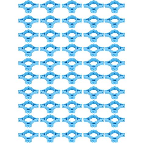 50Pcs Isolateurs ABS Tige Terminale Clôture Électrique Pulsée Trou 3.2cm Sécurité Ferme Bleu (1/5)