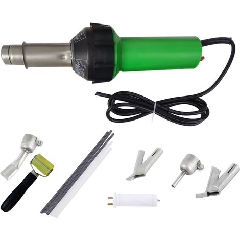 [JAMAIS UTILISÉ]Kit de soudage à air chaud 1600 W pour plastiques, comprenant une buse de soudage rapide et une baguette de soudage. (1/5)