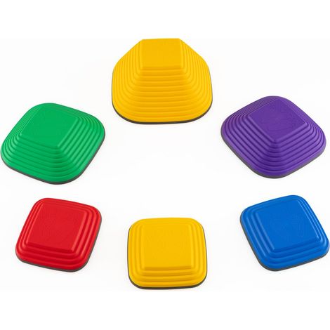 set di 6 pietre da passeggio antiscivolo multicolore per bambini 34 x 15 cm con bordi in TPE sicuri atmosfera giocosa in pp 200009968