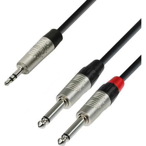 Cavo JACK 3,5 ST A 2 JACK 6,3 1,5m REAN-NEUTR