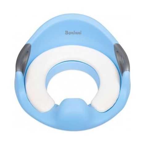 Réducteur De Toilette Enfant - 1 Pièce - Plastique Bleu - Siège Confortable Et Antidérapant - Pour Enfants 6 À 36 Mois (1/4)