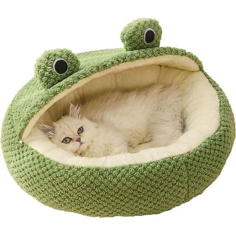 weiches, froschförmiges Katzenbett, rutschfester Donut-Korb für kleine Hunde, Wohnzimmer (1/5)