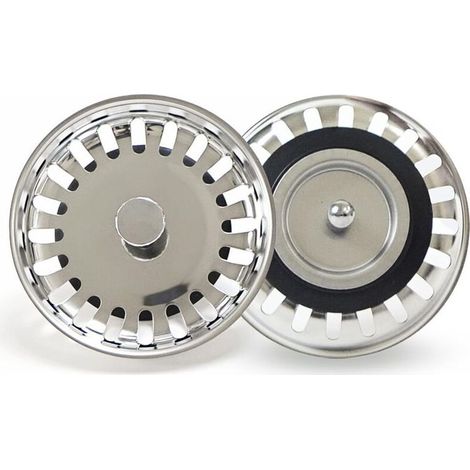 1 Stück Küchenspülenstöpsel, Edelstahl-Waschbeckenfilter, Universal-Spülbeckenstöpsel (79 mm) (1/5)