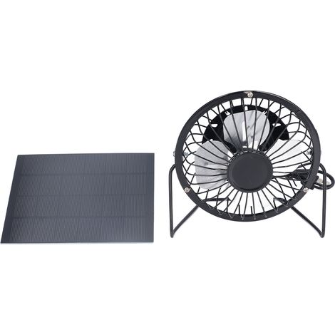 Ventilateur solaire portable USB 3W 6V, petit panneau solaire en polysilicium, pour voyage pêche pique-nique (1/5)