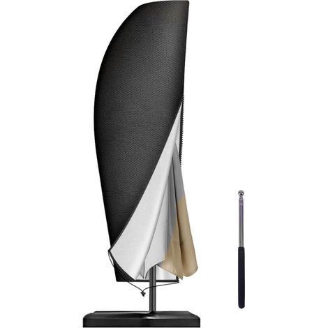 Housse de Parasol Déporté - Tissu Oxford Imperméable 600D - Avec Tige Télescopique - Dimensions 265x40/70/50 cm - 1 Pièce (1/5)