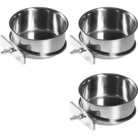 Vogelfutterhäuschen – Rostbeständig – 3-teiliges Set – mit Aufhängevorrichtung – Edelstahl – Geeignet für Kleintiere (1/5)