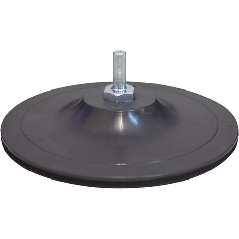 Ponceuse auto-adhésive EDELCO avec broche PDG de 115 mm et base antidérapante.