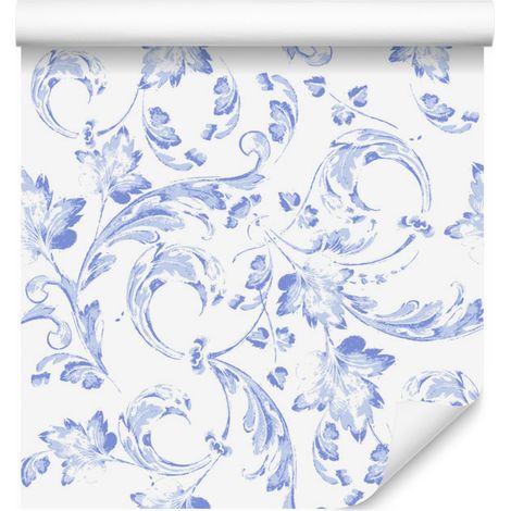 Papier peint à motifs de plantes ornementales pour salon et chambre 50x1000 cm (1/5)