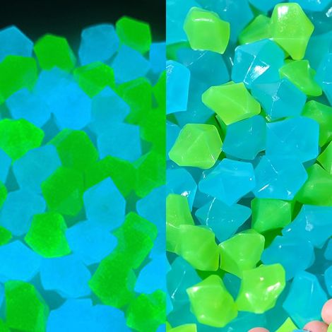 300 pièces Décorations pour aquarium, pierres phosphorescentes, galets lumineux, gravier décoratif, pour aquarium poisson et tortue (1/5)