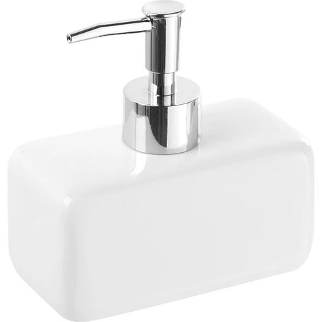 Dispenser Sapone Liquido Rettangolare In Ceramica Bianco Dublino (1/2)