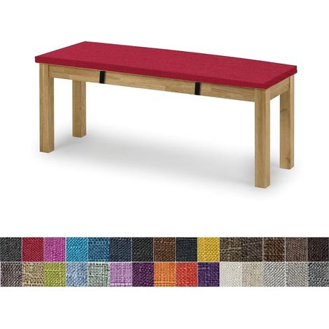 Coussin de Chaise,110x35x5cm Coussins de Siège Lavable-Amovible,Plusieurs Tailles Et Couleurs Disponibles-Antidérapants Galette de Chaise Intérieur Extérieur(Rouge) (1/5)