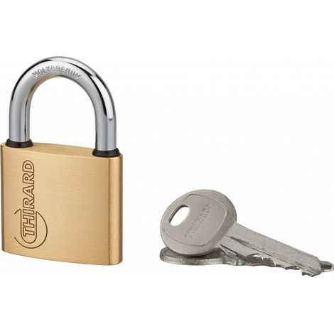 Lucchetto Ruck, ottone, interno, arco in acciaio, 40mm, 2 chiavi - THIRARD