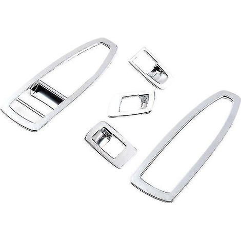 5 pièces ABS argent mat chromé pour panneaux de commande de portes et fenêtres pour séries 3 GT X1 X2 1 3 4 (1/2)