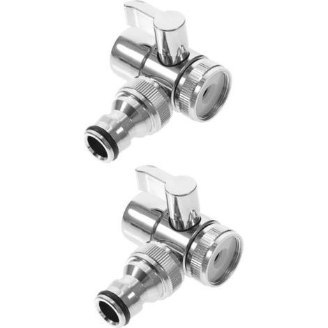 Pièces adaptateur de tuyau d'eau jouets tuyau portatif robinet d'évier durite fixation du tuyau d'évier diviseur de ligne d'eau Séparateur Accessoires annexe shunter caoutchouc (1/4)