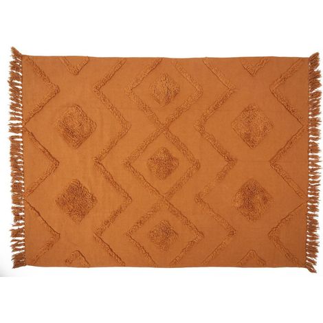 Tapis Déco Tufté "Ethnique" 120x170cm Terracotta (1/3)