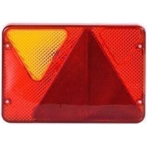 Cabochon De Feu - 190 X 135 Mm - Pour Remorque Et Caravane - Feu Stop Clignotant Antibrouillard Eclairage Plaque - 1 Unite (1/3)