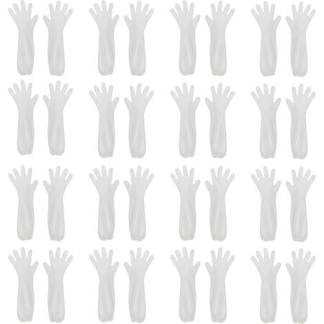 Gants Longs en Plastique Vétérinaire,Gants Jetables en Film Plastique Souple,Gants D'insémination Jetables,Bras Long Examen Vétérinaire Gant D'insémination Artificielle (1/4)