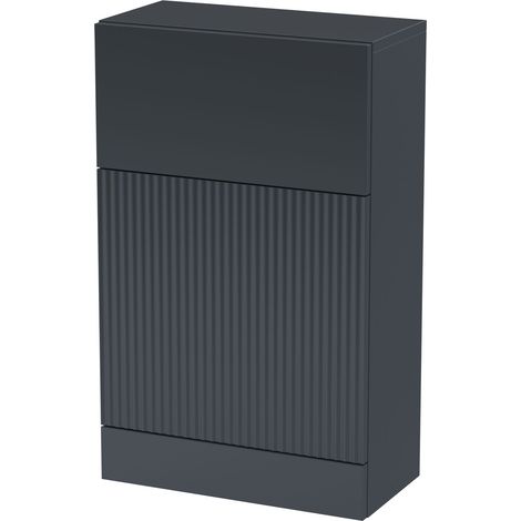 Contemporary Fluted 500mm Floor Standing WC Unit, Dark Grey