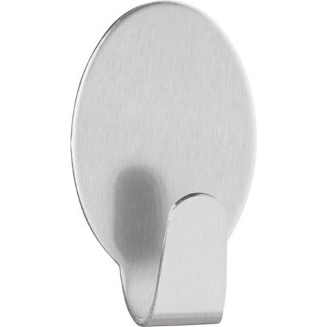 Ganci TESA, appendiabiti autoadesivi, ovali in metallo, piccoli, argento, 4 pezzi.
