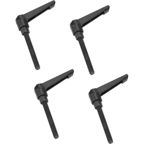 4 poignées de serrage métalliques réglables à filetage mâle M6 (70 mm) - Lot de 4 (1/5)