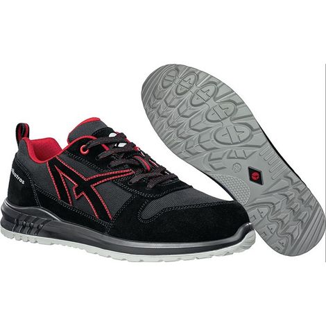 Scarpa di sicurezza Clifton 40 cuoio nero/rosso scarpa bassa idrota
