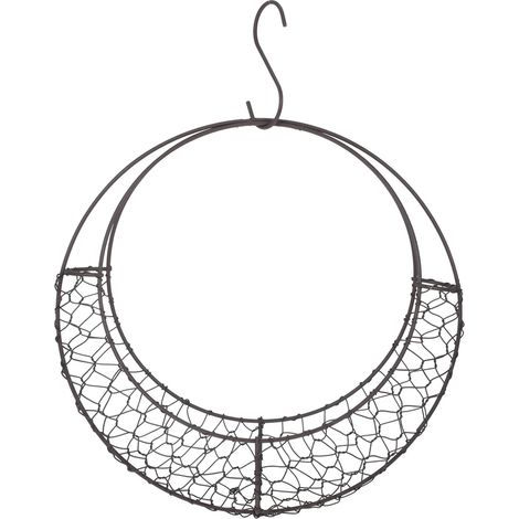 Panier suspendu en métal noir forme de S Housouutil pour petites plantes et fleurs (1/5)