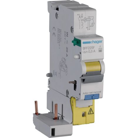 Bloc différentiel 2P 25A 300mA type F - HAGER BFF225F