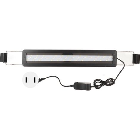 Éclairage LED pour aquarium, 4 rangées, résistant aux éclaboussures, ultra-mince, avec couleurs changeantes, supports extensibles, noir, prise US 110 V (1/5)