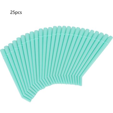 Kit de 25 embouts d'aspirateur chirurgical dentaire jetables pour l'aspiration de salive (grand format vert) (1/5)
