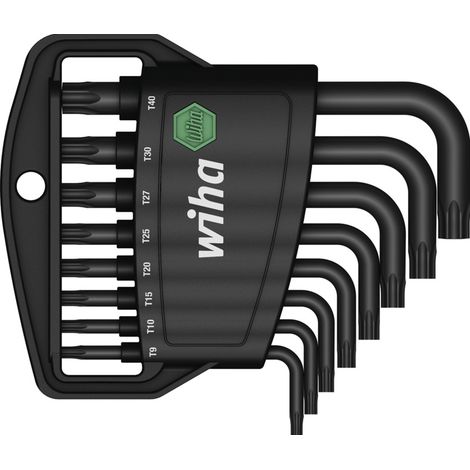 Wiha Juego de llaves Allen en soporte Classic TORX®, de 8 unid., cortas, acabado en oxidación negra (36461) (1/2)