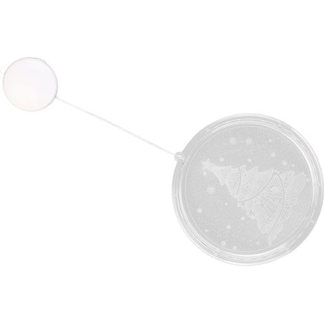 Suspension lumineuse LED de Noël, sphère transparente brillante, décoration festive intérieure et extérieure pour salon et jardin (1/5)