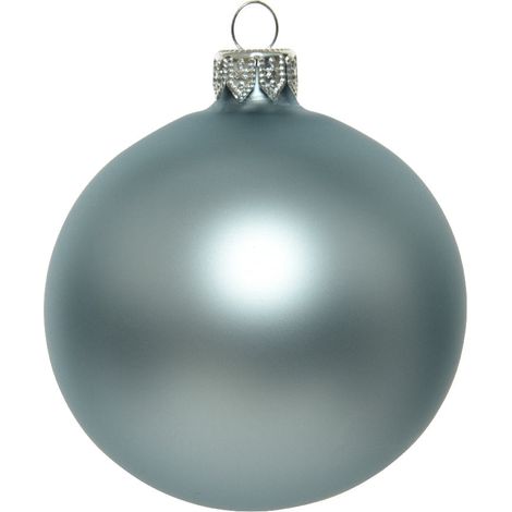 PALLINA DI NATALE IN VETRO BLU MISTY 10CM