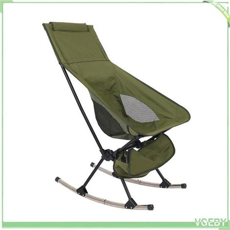 Chaise Ă bascule de camping - FAFEICY - Chaise pliante - Dossier haut - 4 tiges amovibles - Tissu respirant (1/4)