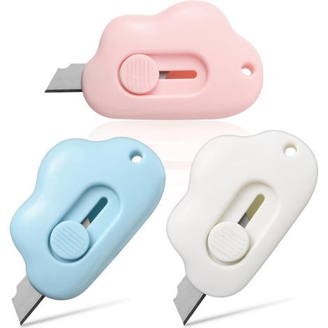 pièces - Mini cutter - Coupe-papier d'emballage - Ouvre-colis - Mini couteau utilitaire - Mini couteau utilitaire - Ouvre-boîte - Couteau utilitaire - Mini cutter portable - Accessoire de bureau (1/5)