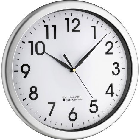 TFA Dostmann 60.3519.02 Funk Wanduhr 30.8 cm x 43 mm Silber