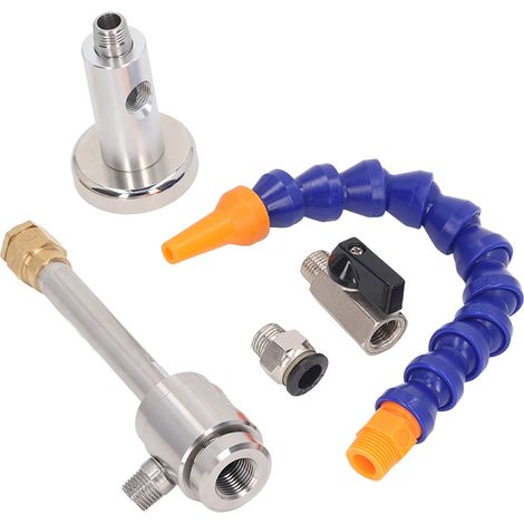 Pistolet à air froid 5 pièces, acier inoxydable, réglage rapide de température, refroidissement vortex sec, tube universel pour soudure (1/5)