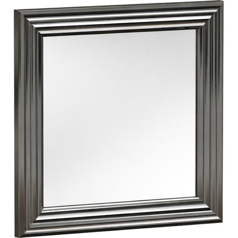 Espejo Ortovero, modular, set de 2, forma rectangular, 40x40h cm plata