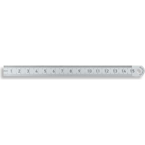 Maßstab biegsam Federbandstahl rostfrei Teilung B:1/1mm+1/2mm 300/30x1mm