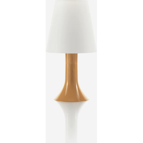 Lampada da tavolo in policarbonato design moderno Lyron - Tortora