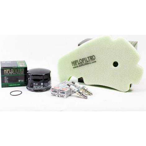 Kit Révision Filtres Bougies pour PIAGGIO MP3 500 HPE Sport Advanced ABS de 2019 à 2020 - Sans Huile