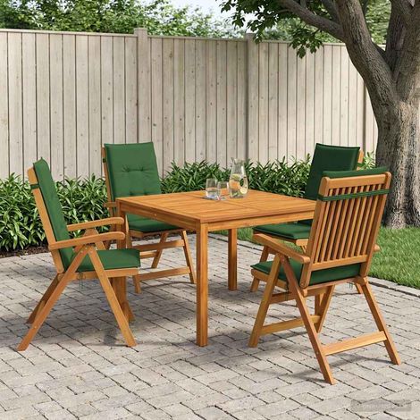 vidaXL Conjunto de Comedor de Jardín Natural Madera de Acacia Sólida (1/5)