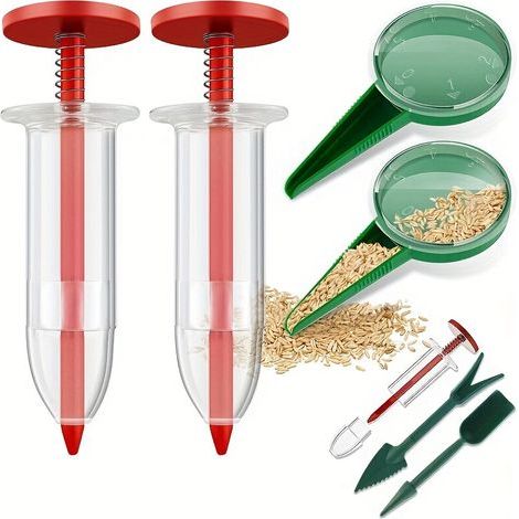 Ensemble de 6 semoirs, mini-kit d'outils de semis, semoir manuel pour jardin. (1/5)