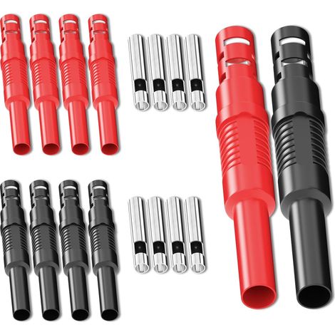 4 mm isolierte Sicherheitsanschlüsse, weiblich, Bananenstecker, Buchse, Lötanschluss, elektrische Prüfadapter (1/4)