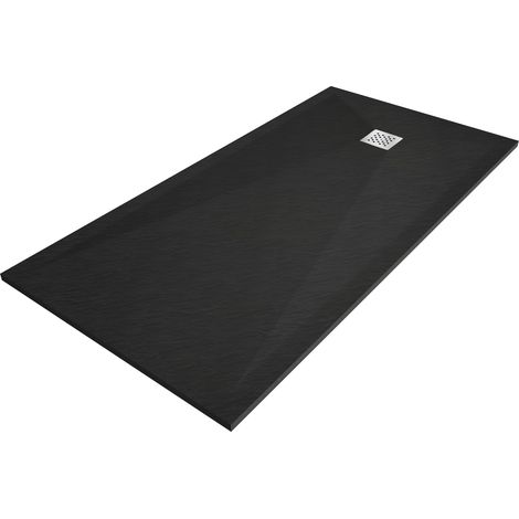 Mexen Stone+ Rechteckige Duschwanne aus Verbundstoff 200 x 90 cm, schwarz - 44709020 (1/5)