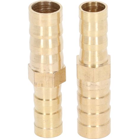 2 raccords à barbes, réducteurs de tuyau en laiton, connecteurs hexagonaux à barbes réducteurs, 10 mm (3/8 po) à 8 mm (5/16 po) (1/5)