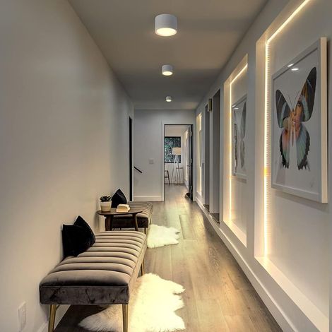 Spot plafond LED blanche Blanc Chaud 3000K 12W Luminaire Plafonnier salon salle à manger cuisine couloir chambre Φ8,5CM (1/4)